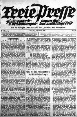 Freie Presse für Ingolstadt u. den Donaugau (Ingolstädter Anzeiger) Dienstag 17. April 1923