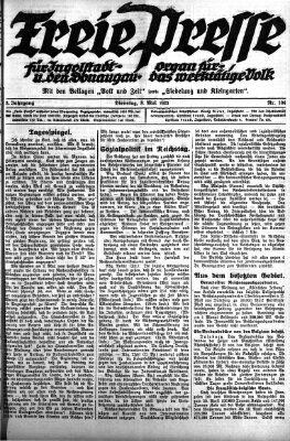 Freie Presse für Ingolstadt u. den Donaugau (Ingolstädter Anzeiger) Dienstag 8. Mai 1923