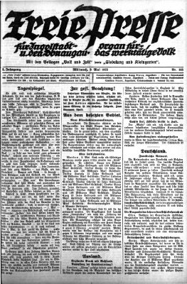 Freie Presse für Ingolstadt u. den Donaugau (Ingolstädter Anzeiger) Mittwoch 9. Mai 1923