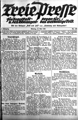 Freie Presse für Ingolstadt u. den Donaugau (Ingolstädter Anzeiger) Montag 14. Mai 1923