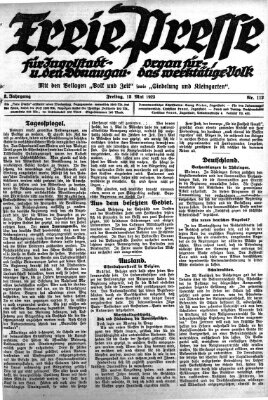 Freie Presse für Ingolstadt u. den Donaugau (Ingolstädter Anzeiger) Freitag 18. Mai 1923