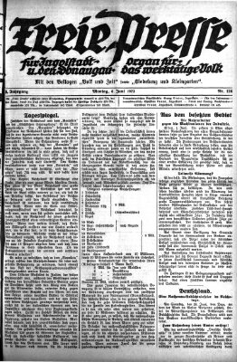 Freie Presse für Ingolstadt u. den Donaugau (Ingolstädter Anzeiger) Montag 4. Juni 1923