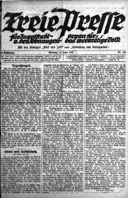 Freie Presse für Ingolstadt u. den Donaugau (Ingolstädter Anzeiger) Montag 18. Juni 1923