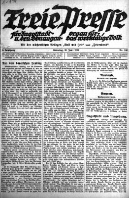 Freie Presse für Ingolstadt u. den Donaugau (Ingolstädter Anzeiger) Samstag 30. Juni 1923