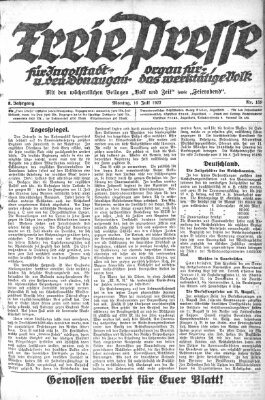 Freie Presse für Ingolstadt u. den Donaugau (Ingolstädter Anzeiger) Montag 16. Juli 1923