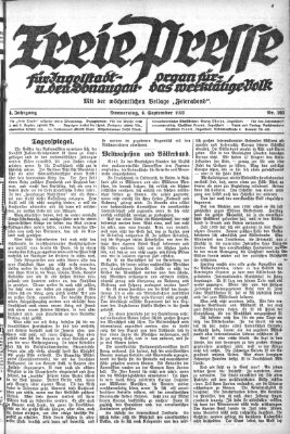 Freie Presse für Ingolstadt u. den Donaugau (Ingolstädter Anzeiger) Donnerstag 6. September 1923