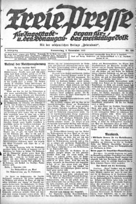 Freie Presse für Ingolstadt u. den Donaugau (Ingolstädter Anzeiger) Donnerstag 8. November 1923