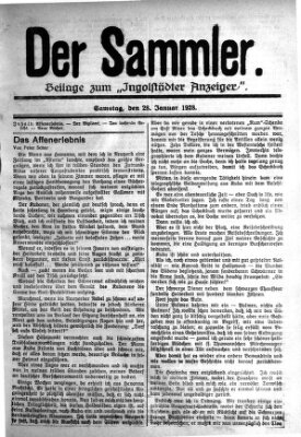 Ingolstädter Anzeiger Samstag 28. Januar 1928