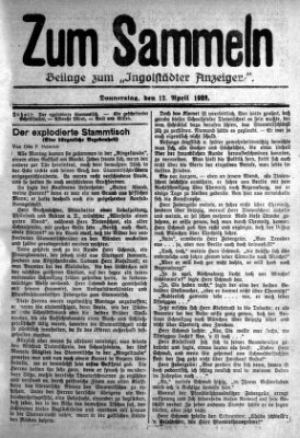 Ingolstädter Anzeiger Donnerstag 12. April 1928