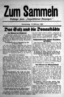 Ingolstädter Anzeiger Donnerstag 13. Februar 1930