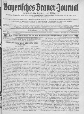 Bayerisches Brauer-Journal Montag 24. März 1919