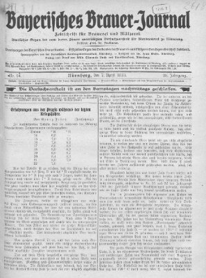 Bayerisches Brauer-Journal Montag 7. April 1919