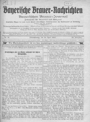 Bayerische Brauer-Nachrichten (Bayerisches Brauer-Journal) Montag 14. April 1919