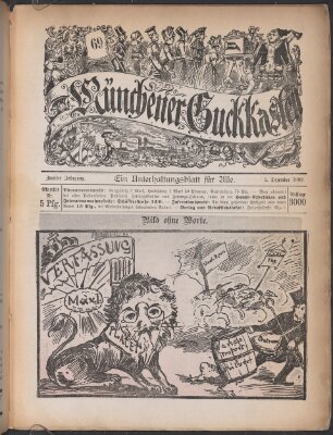 Münchner Guckkasten Donnerstag 5. Dezember 1889