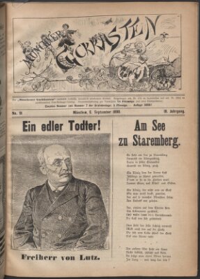 Münchner Guckkasten Samstag 6. September 1890