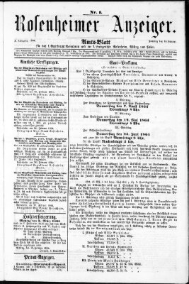 Rosenheimer Anzeiger Sonntag 28. Februar 1864