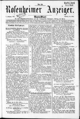 Rosenheimer Anzeiger Sonntag 8. Mai 1864