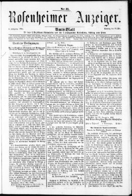 Rosenheimer Anzeiger Sonntag 22. Mai 1864