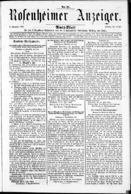 Rosenheimer Anzeiger Sonntag 10. Juli 1864