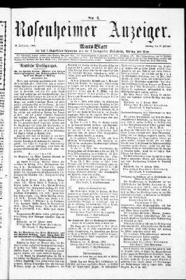 Rosenheimer Anzeiger Sonntag 12. Februar 1865