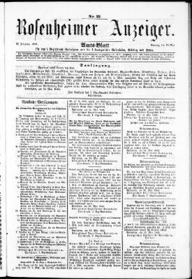 Rosenheimer Anzeiger Montag 29. Mai 1865