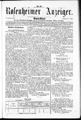 Rosenheimer Anzeiger Sonntag 11. Juni 1865