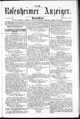 Rosenheimer Anzeiger Sonntag 16. Juli 1865