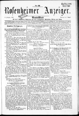 Rosenheimer Anzeiger Sonntag 6. August 1865