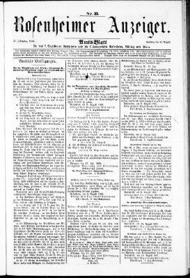 Rosenheimer Anzeiger Sonntag 13. August 1865