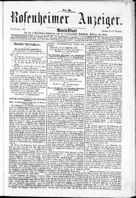 Rosenheimer Anzeiger Sonntag 17. September 1865