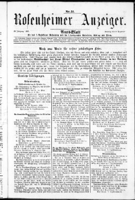 Rosenheimer Anzeiger Sonntag 17. Dezember 1865