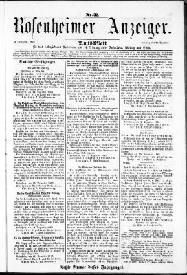 Rosenheimer Anzeiger Sonntag 24. Dezember 1865