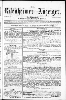 Rosenheimer Anzeiger Sonntag 4. Februar 1866