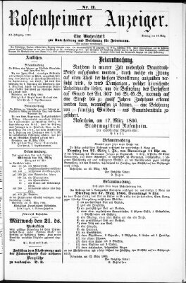 Rosenheimer Anzeiger Sonntag 18. März 1866