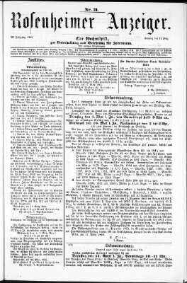 Rosenheimer Anzeiger Sonntag 25. März 1866