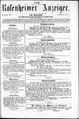 Rosenheimer Anzeiger Sonntag 17. Juni 1866