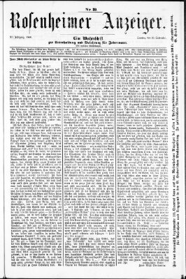 Rosenheimer Anzeiger Sonntag 23. September 1866