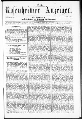 Rosenheimer Anzeiger Sonntag 30. September 1866