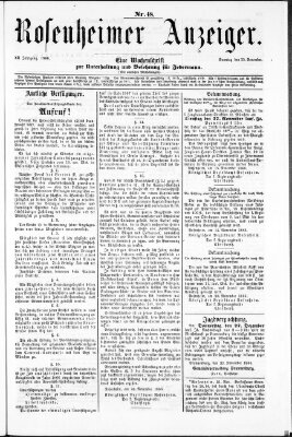 Rosenheimer Anzeiger Sonntag 25. November 1866