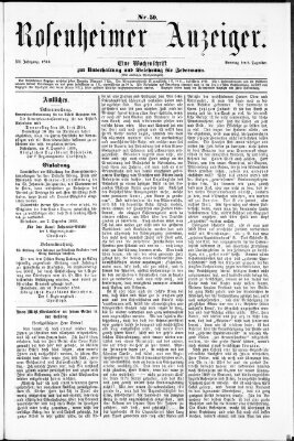 Rosenheimer Anzeiger Samstag 8. Dezember 1866