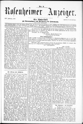 Rosenheimer Anzeiger Sonntag 23. Februar 1868