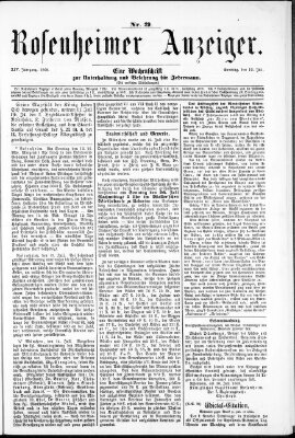 Rosenheimer Anzeiger Sonntag 19. Juli 1868