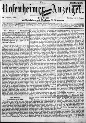 Rosenheimer Anzeiger Sonntag 3. Januar 1869