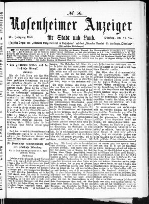 Rosenheimer Anzeiger Dienstag 11. Mai 1875