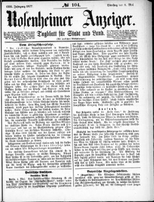 Rosenheimer Anzeiger Dienstag 8. Mai 1877