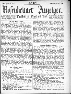 Rosenheimer Anzeiger Samstag 12. Mai 1877