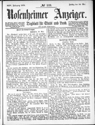 Rosenheimer Anzeiger Freitag 24. Mai 1878