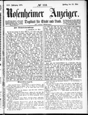 Rosenheimer Anzeiger Freitag 30. Mai 1879