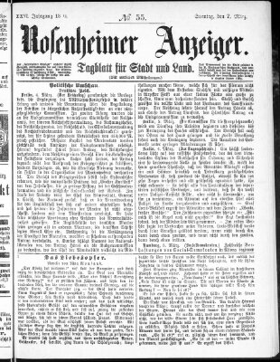 Rosenheimer Anzeiger Sonntag 7. März 1880