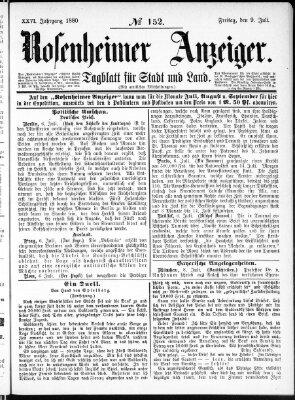 Rosenheimer Anzeiger Freitag 9. Juli 1880